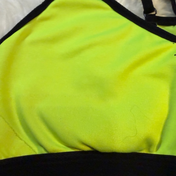 Nike Women's Neon Yellow Sports Bra - Picture 2 of 9